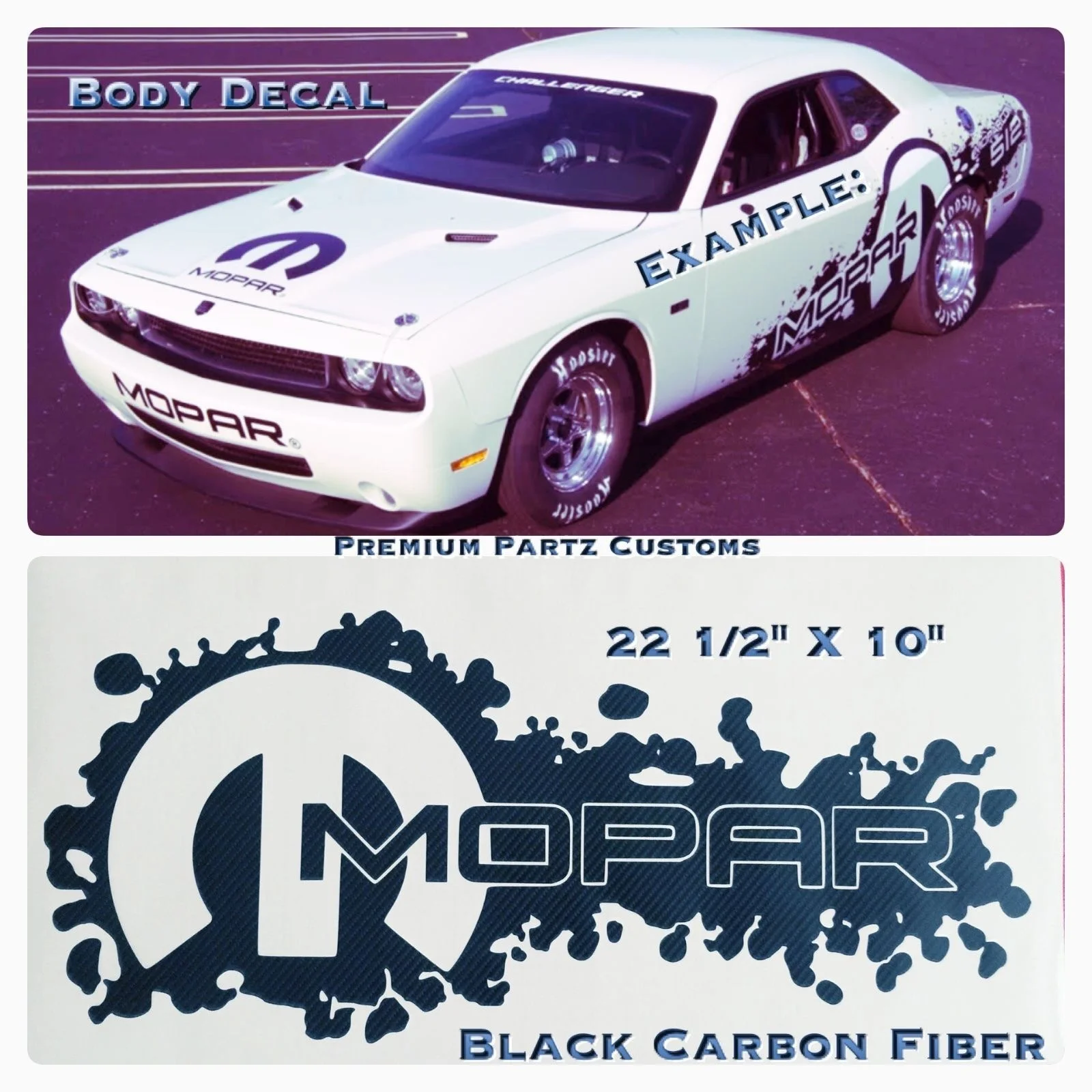 Для (2 шт.) Dodge Hellcat Mopar большая наклейка на окно для тела Новое углеродное волокно