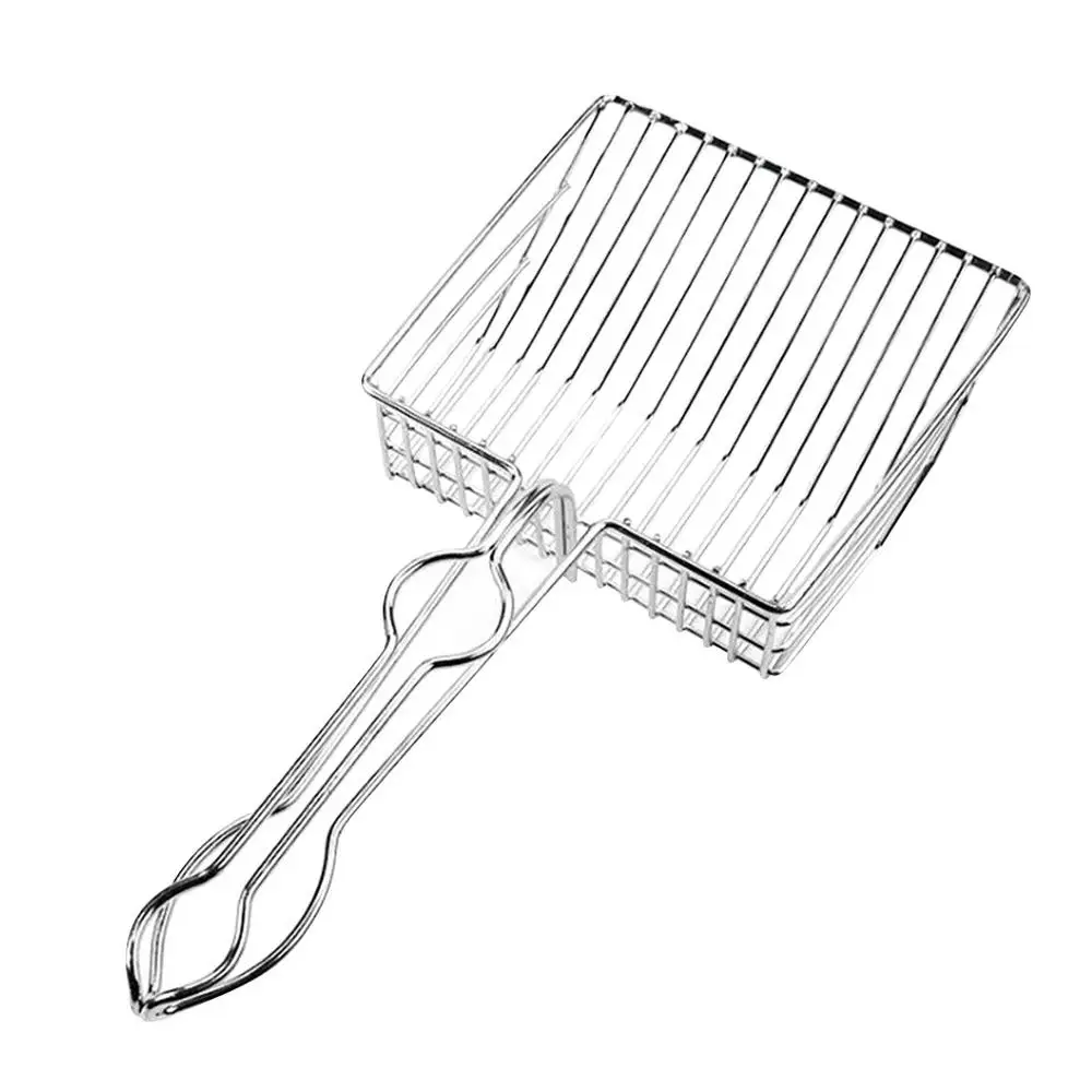 Pet Cat Litter Scooper Cat Litter Sifter Scoop System Litter Scooper with Extra Waste Bags Litter Cat Products Clean Shovel@Q - Color: Silver