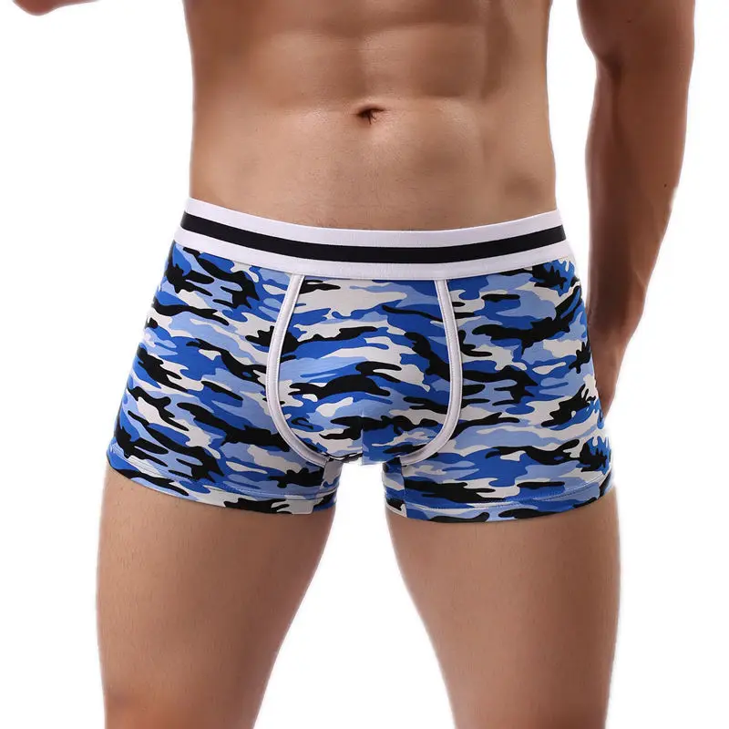 

Hot Mens Camouflage Underwear Sexy Camo Bulge Pouch Boxers Comfortable Men's Boxer Shorts Trunks Designed Underpants Bottoms New