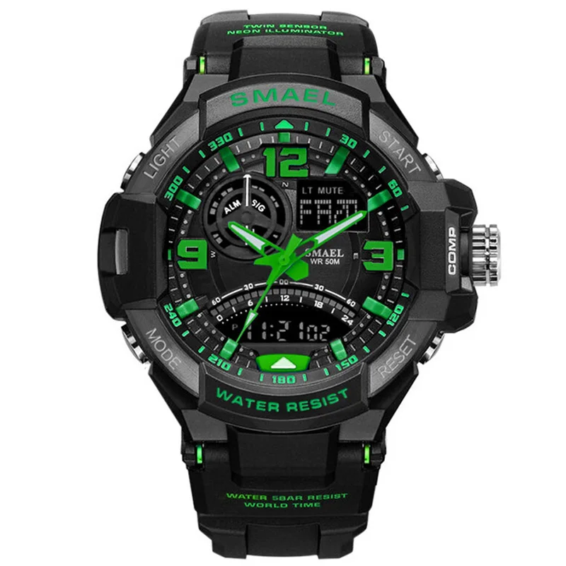 

SMAEL Brand Men Sport Watch Fashion Men Watch Dual Time Analog Digital Quartz Watch Reloj Hombre erkek kol saat horloge heren