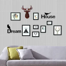 

2018 Special Offer New Cadre Photo Moldura Naonaou European Stype Home Design Wedding Love Wall Decoration Wooden Picture Set