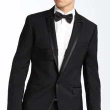 Лучшие продажи/ одна кнопка Черный Жених Смокинги друзей жениха лучшие мужские свадебные костюмы/официальный/костюм жениха