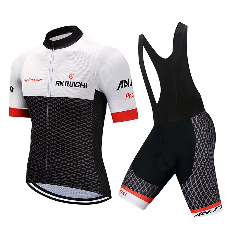 

Cycling Jersey Set Men Contrast Color Short Riding Bicycle Cycling Clothing Men Bib Sport Jerseys Customized/Wholesale Service