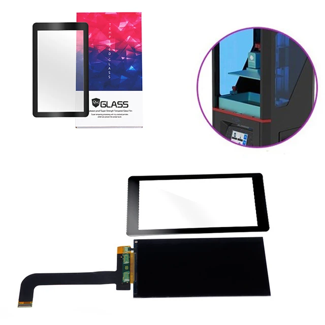 Glass Protector Film 5.5 Inch 2560 x 1440 2K LCD Screen Protector Tempered Film for LS055R1SX04 LS055R1SX03 for ANYCUBIC Photon WanHao Duplicator 7 SLA 3D Printer Accessories