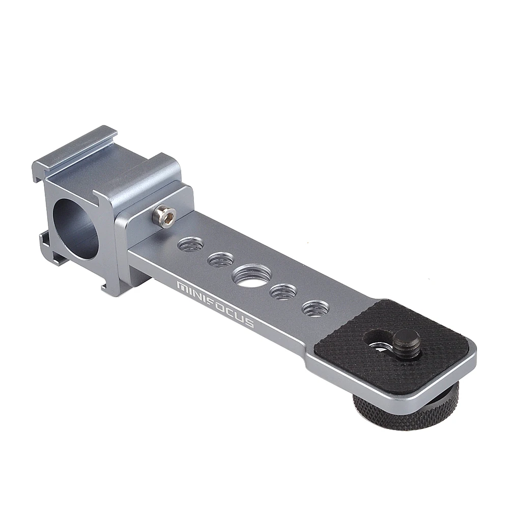 

3 in 1Triple Cold Shoe Mount Plate Microphone Stand LED Video Light Extend Bracket for Zhiyun Smooth 4 Feiyu Vimble 2 Dji Osmo