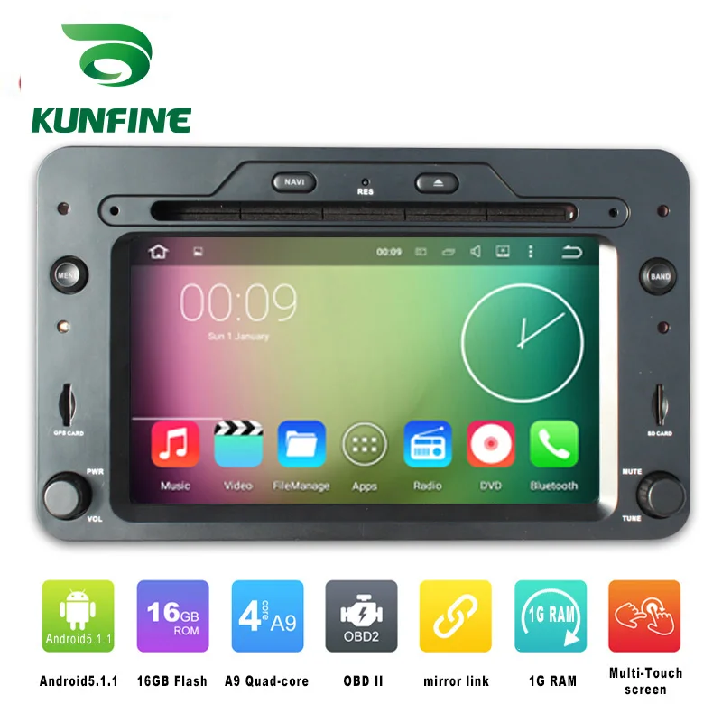 

6.2 Inch Quad Core 800*480 Android 5.1 Car DVD GPS Navigation Player Car Stereo for Alfa Romeo Spider 2006 onwards with Radio 3G