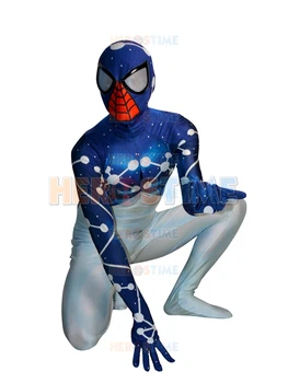 

Newest Cosmic Spider-Man V2 Costume Spandex Lycra Halloween Cosplay Spiderman Costume Fullbody Zentai Suit The Most Popular