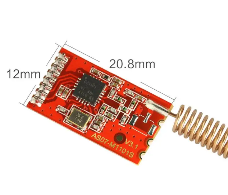 2 шт./лот 433 МГц CC1101 AS07-M1101S беспроводной Радиочастотный трансивер модуль SI4432 и радиочастотным последовательным Связь передачи