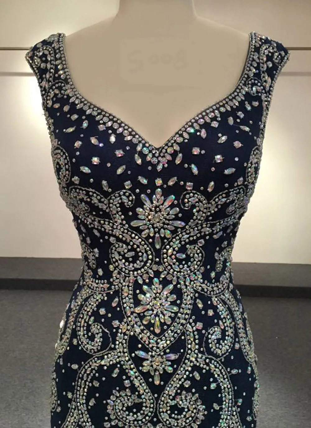 Luxury Mermaid Evening Dress Long 2018 Heavy Beaded Sleeveless Arabic Evening Gown Formal Party Dresses Open Back robe de soiree
