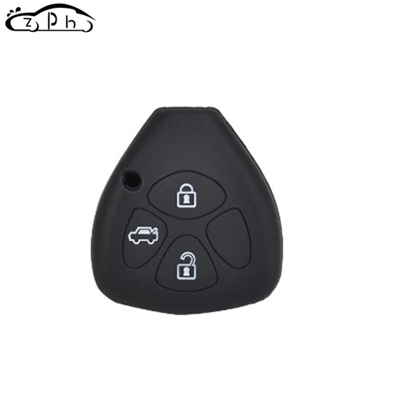 Silicone Car Key Cover Case For Toyota Avensis Camry Corolla Rav4 Kluger Landcruiser Prado Yaris Echo Celica Crown Ruiz Venza