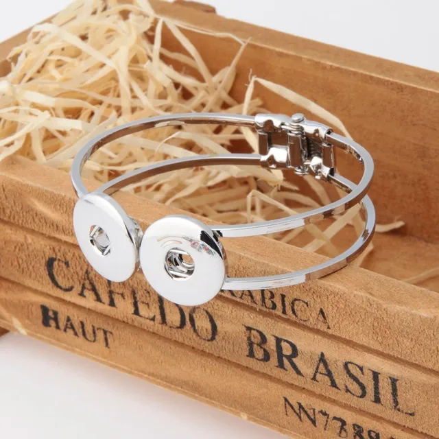 Free Dhl Ems 50pcs Lot New Silver Plated Snap Bangle Bracelet Fit Free Dhl Ems 50pcs Lot New Silver Plated Snap Bangle Bracelet Fit 18