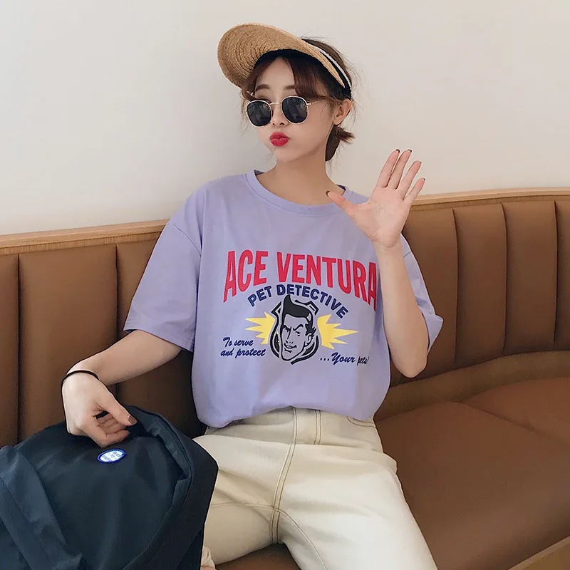 

Mr.nut cotton Harajuku style short-sleeved t-shirt 2019 summer new loose Korean version of the wild shirt tshirt