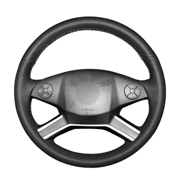 

Hand-stitched Black PU Artificial Leather Anti-slip Car Steering Wheel Cover for Mercedes Benz M-Class 2009-2011 R-Class 2010