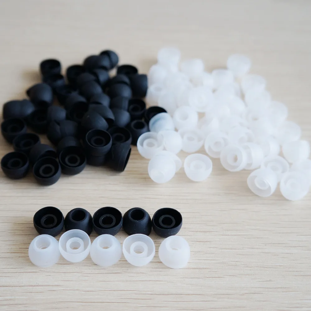 50pcs/lot Black/White/Transparent Replacement Earbud Soft Silicon Cover For HTC In-Ear Headphones Earphones Accessories Tool