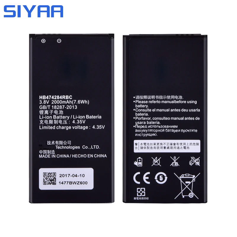 Оригинальный Батарея HB474284RBC HB494590EBC HB4242B4EBW для Huawei Honor 3C Lite 7 6 4X y550 y560 y625 y635 g521 H60-L01