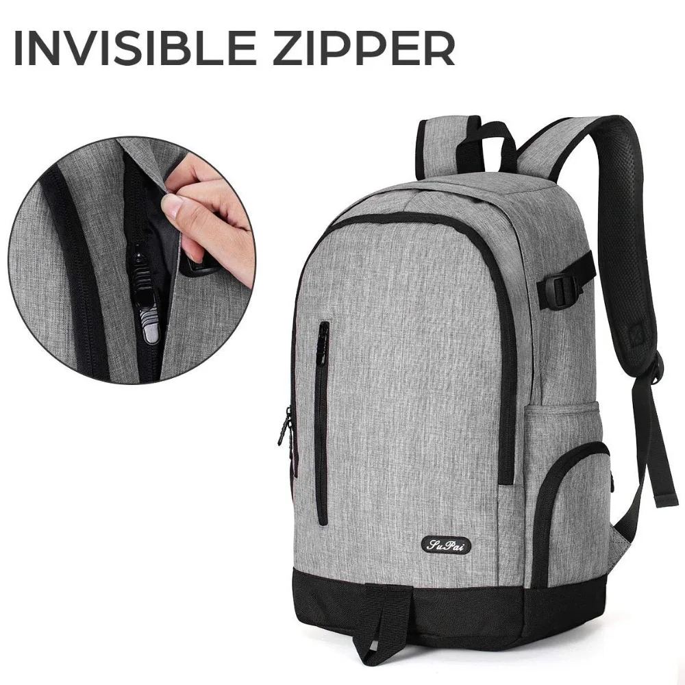 2018 USB Charging Bagpack Men Women 15inch Laptop Backpacks For Teenager Fashion Male Female Mochila Leisure Travel Backpack (13)