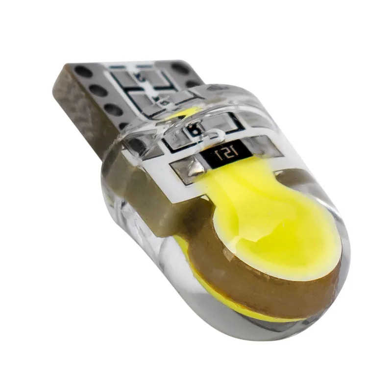 10PCS AutoT10 WY5W W5W LED Bulbs WY5W 168 501 COB Silicone Shell Car Dome Reading Lights Super Bright Wedge Turn Side Lamp 10X