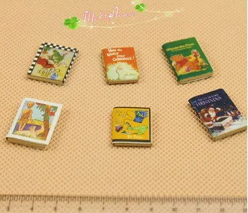 

Mini dollhouse Scene study accessories exquisite books 6 books comic books