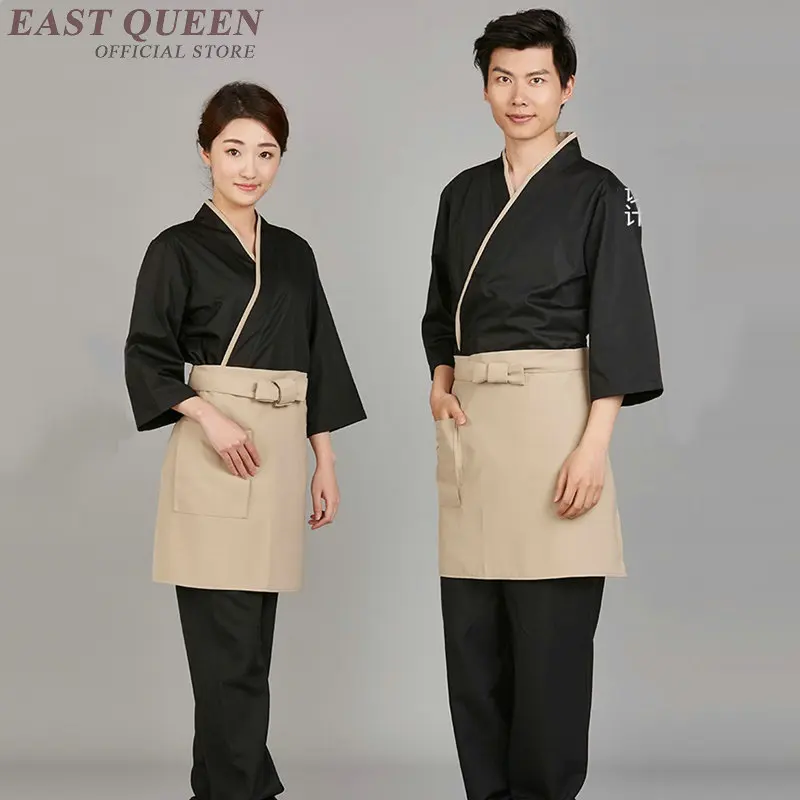 Униформа суши-повара аксессуары японский униформа для ресторана поставить предприятий общественного питания для официантов и официанток одежда официантов DD1129
