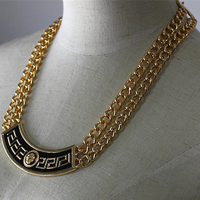 Selling high punk wind popular romantic girl gifts wholesale gold-plated pendant necklace! Free shipping!
