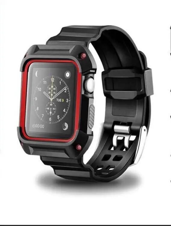

Hot sale All in 1 Silicone band strap for apple watch 42mm 38mm bracelet wrist band watch bands For iwatch 3/2/1