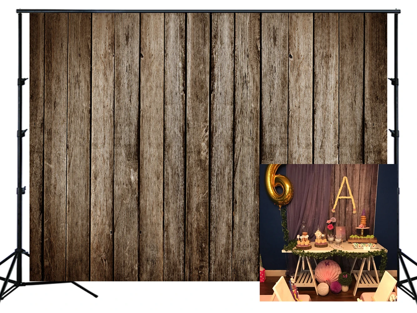 Photography Backdrops Brown Wood Planks Photo Background Studio Props