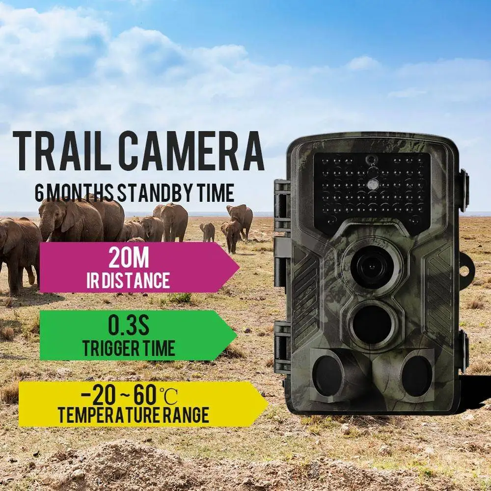 

12MP 1080P HD Hunting Camera Night Vision Trail Trap Picture Wildlife Outdoor IP56 Game Image Photo Video With Sound Cam