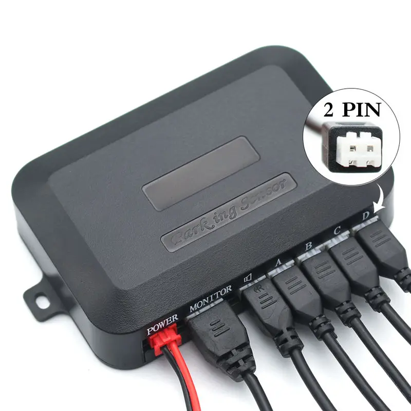 Parking Sensor Kit,Led Parking Sensor Kit,Parking Sensor,Car Led Parking Sensor,GreenYi Car Parktronics Assistance 4PCS 16mm Adjustable Flat Sensors Reverse Backup Radar Sensor Detector Sound Buzzer Alarm