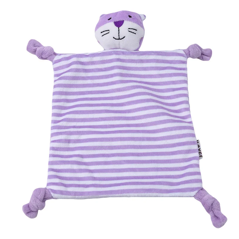 Плюшевое полотенце для новорожденных малышей; игрушка-погремушка в виде кота, кролика; игрушка для сна; мягкие куклы для новорожденных; комфортное полотенце