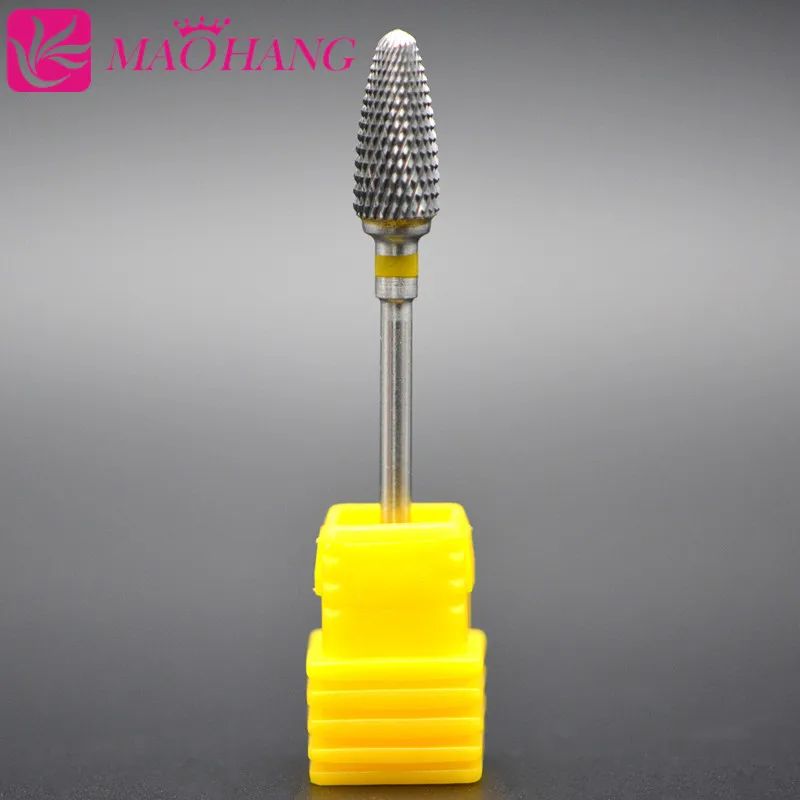 

1pc Bullet Tungsten Carbide Nail Drill Bit 3/32" Foot Cuticle Clean Burr For Manicure Nail art Drill Accessories Gel