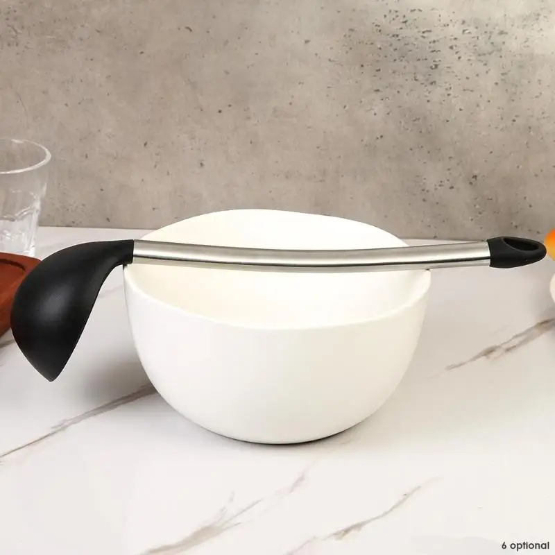 Многофункциональная ручка из нержавеющей стали силиконовый скребок для кухонной посуды дуршлаг антипригарная кухонная посуда для приготовления пищи посуда