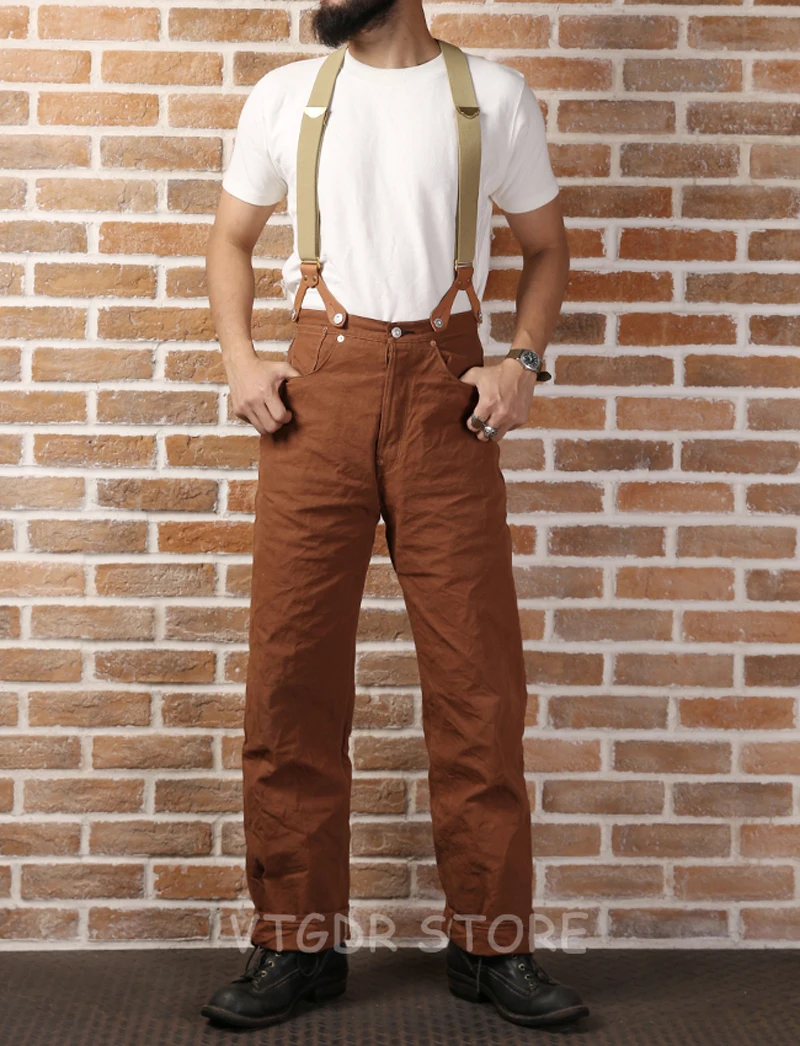 Bronson Repro 1873 Duck брезентовые штаны винтажные мужские брюки с регистратором усталости коричневые