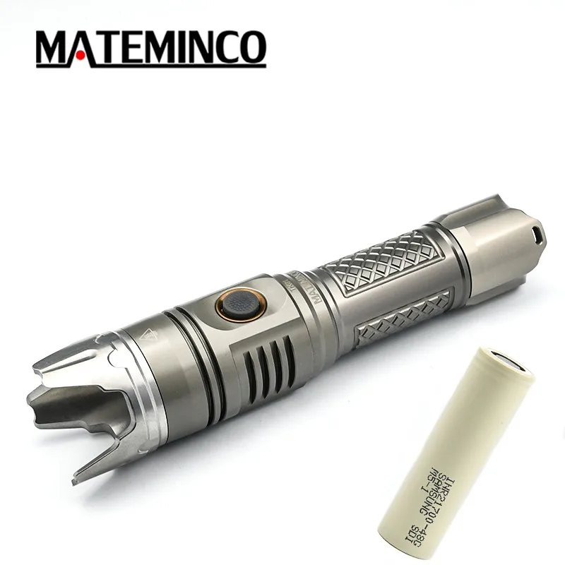 Mateminco TK01 Cree Xhp50.2 Тактический 2215lm 21700 батарея Военная светодиодная вспышка светильник фонарь светильник с ударной рамкой - Испускаемый цвет: Battery and Bezel