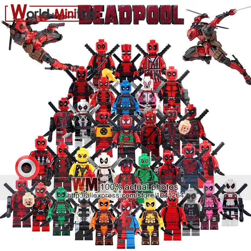 

Single Sale Building Blocks Deadpool 2 Wade Winston Wilson Super Heroes Gwenpool Deadpool Action Figures Collect Children Gifts