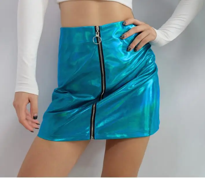

Women Skirts PU Leather Skirt Metal Ring Zipper Slim Sexy Hip Buttocks Skirt Fashion Hot Sale Spring And Summer New High Quality