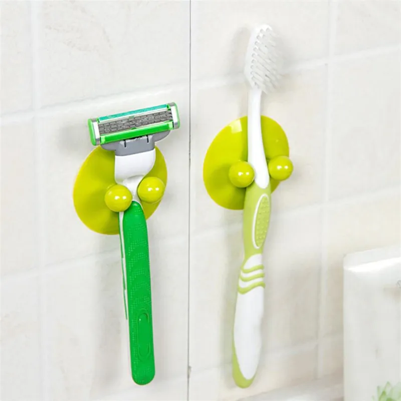

2pcs Bathroom Vacuum Wall Strong Suction multifunction Holder Cup Hooks Hanger Sucker Mobile phone bracket Sticky bathroom UseF5