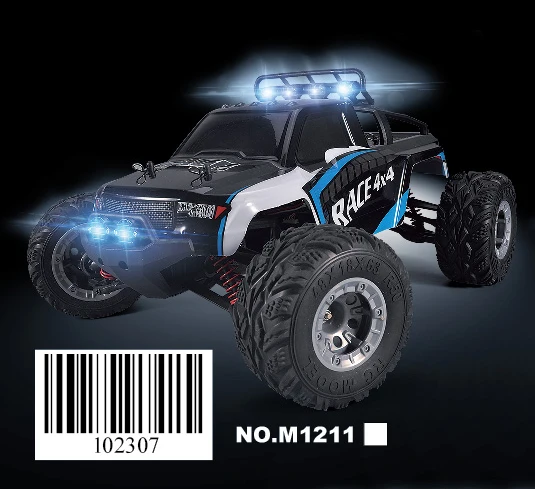 New Arrival RC Car 1/12 Scale 2.4G Electric 4WD Remote Control Car 45KM/H High speed RC Climbing Car Off-road vehicle with LED