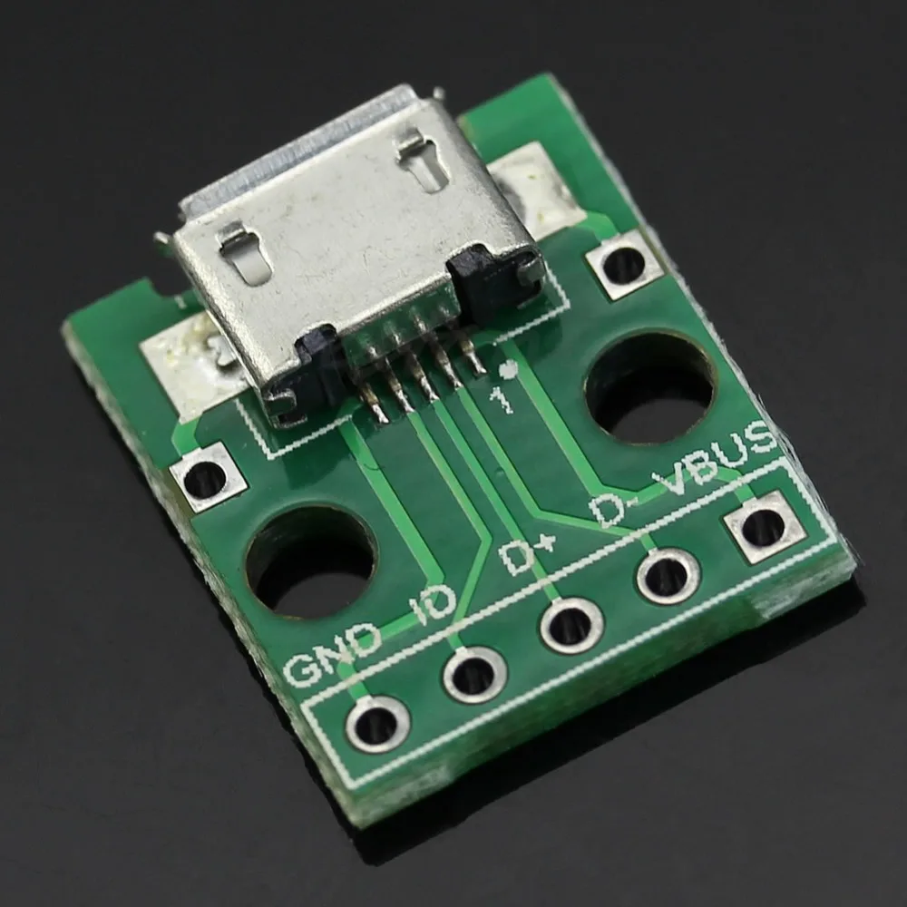 

5pcs/lot Female MICRO USB To Dip 5-Pin Pinboard Type B Plug Adapter Plate Weld Head