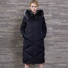 Натуральный мех енота Собака Воротник модные белые пуховики женские пуховики Верхняя одежда осень зима