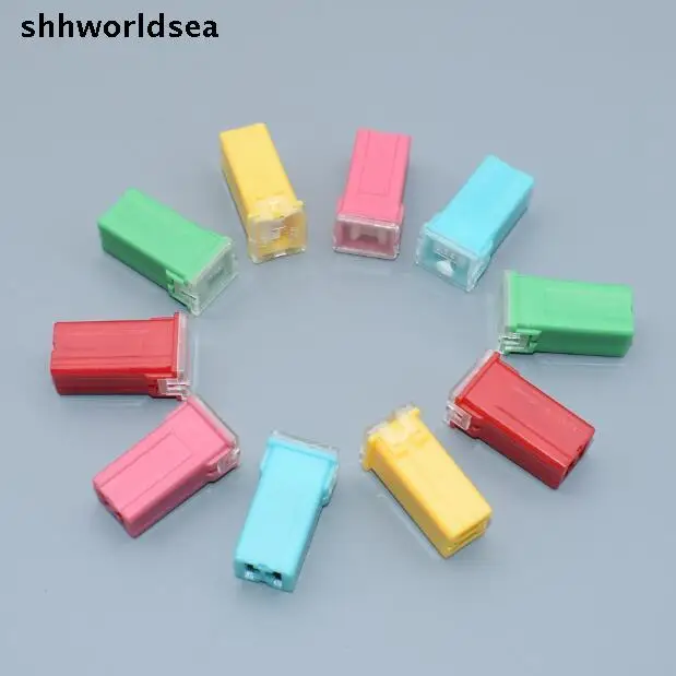 Shhworld sea10pcs freedoom выбрать из длинных tpye Макс Большой размер авто предохранитель автомобиль лодка мотоцикл Лезвие предохранители 20A 30A 40A 50A 60A