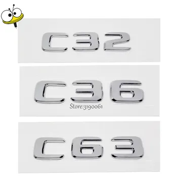 

New Rear Sticker Emblem Badge Decal Car Styling Number Auto Accessories For Mercedes Benz C Class C32 C36 C63 w178 w168 AMG GT