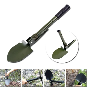 

Multifunction Foldable Shovel Garden Shovel Camping Spade Outdoor Hand Tool Field Survival Tools with Compass/Sawtooth/Corkscrew