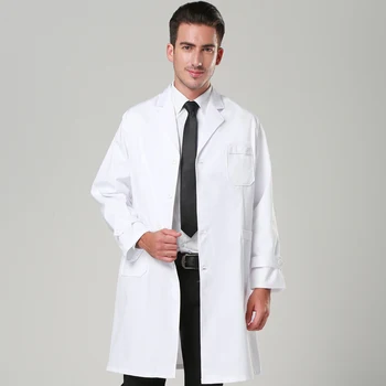 

Doctor&nurse uniform scrub White coat Medical gown/clothes uniforme medico mujer Long/short Sleeve Hospital Laboratory Suit men