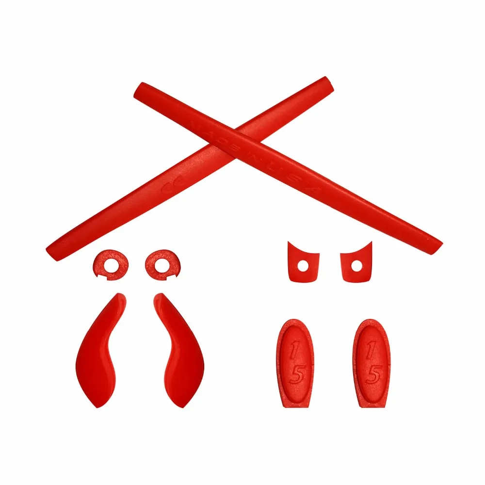 HKUCO для Juliet черный Поляризованные замены линзы с красным Earsocks резиновая комплект
