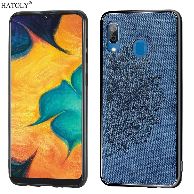 

For Samsung Galaxy A30 Case Silicone Rubber Shell Cloth Texture Phone Cover For Samsung Galaxy A30 Case for Samsung Galaxy A30
