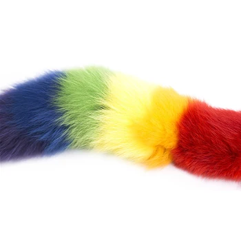 camaTech Silicone or Metal Butt Plug Cat Tail Anal Plug Rainbow Fake Fox Tail Anus Insert Stopper For Couple Buttplug Erotic Toy 4