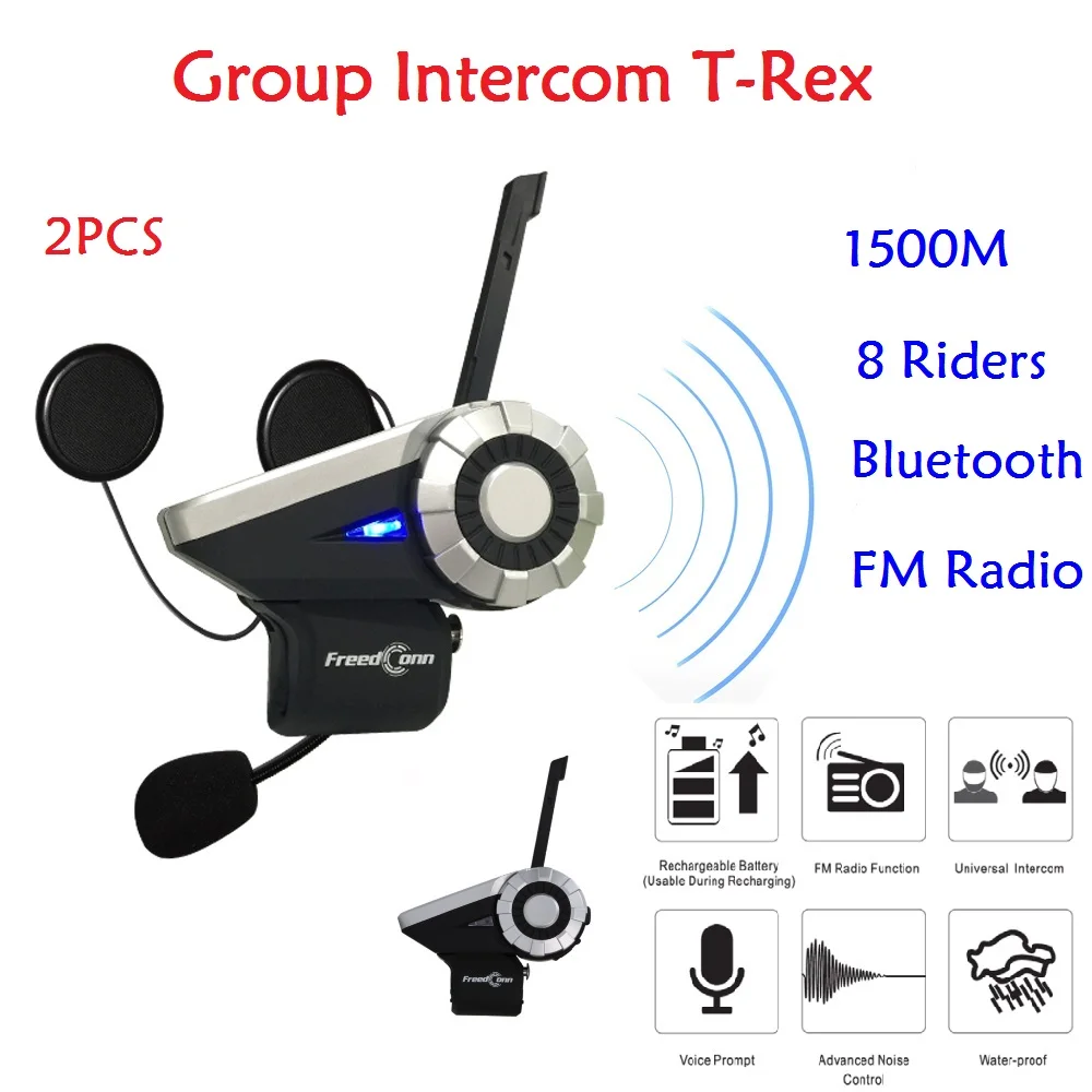T-Rex 8 Riders Bluetooth Intercom 1500M (1)