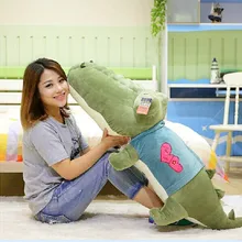 Большой прекрасный плюшевый армейский зеленый игрушечный крокодил мягкая кукла "крокодил" Подушка подарок на день рождения около 120 см