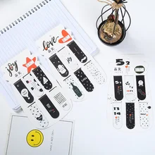 Белые и черные магнитные закладки Любовь Сердце влюбленные магнитные закладки для книг магнитные зажимы страница Маркер 12 компл./лот