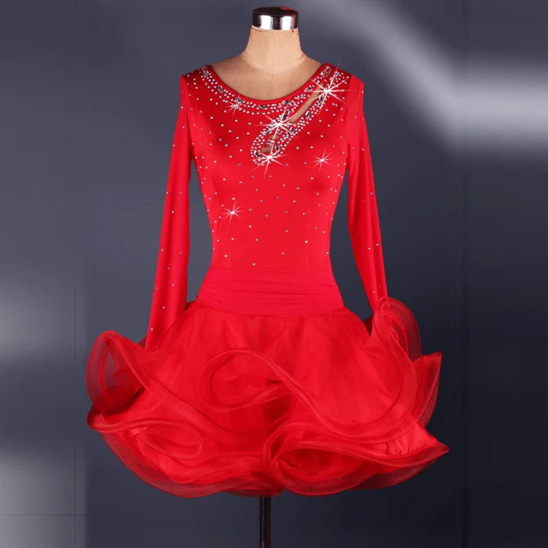 rhinestone Adult/Children diamond Latin Dance Dresses For Sale Ballroom